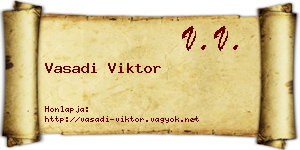 Vasadi Viktor névjegykártya